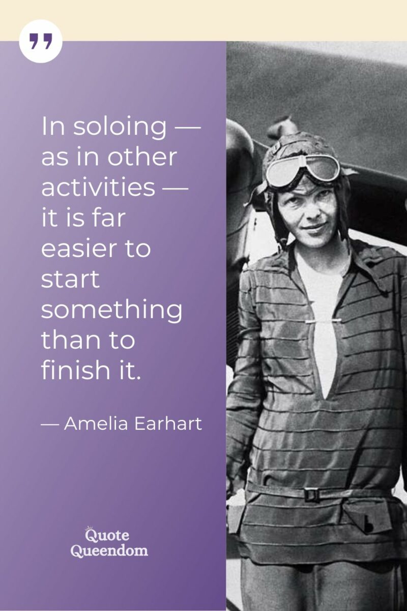 Amelia Earhart - Flying might not be all plain sailing