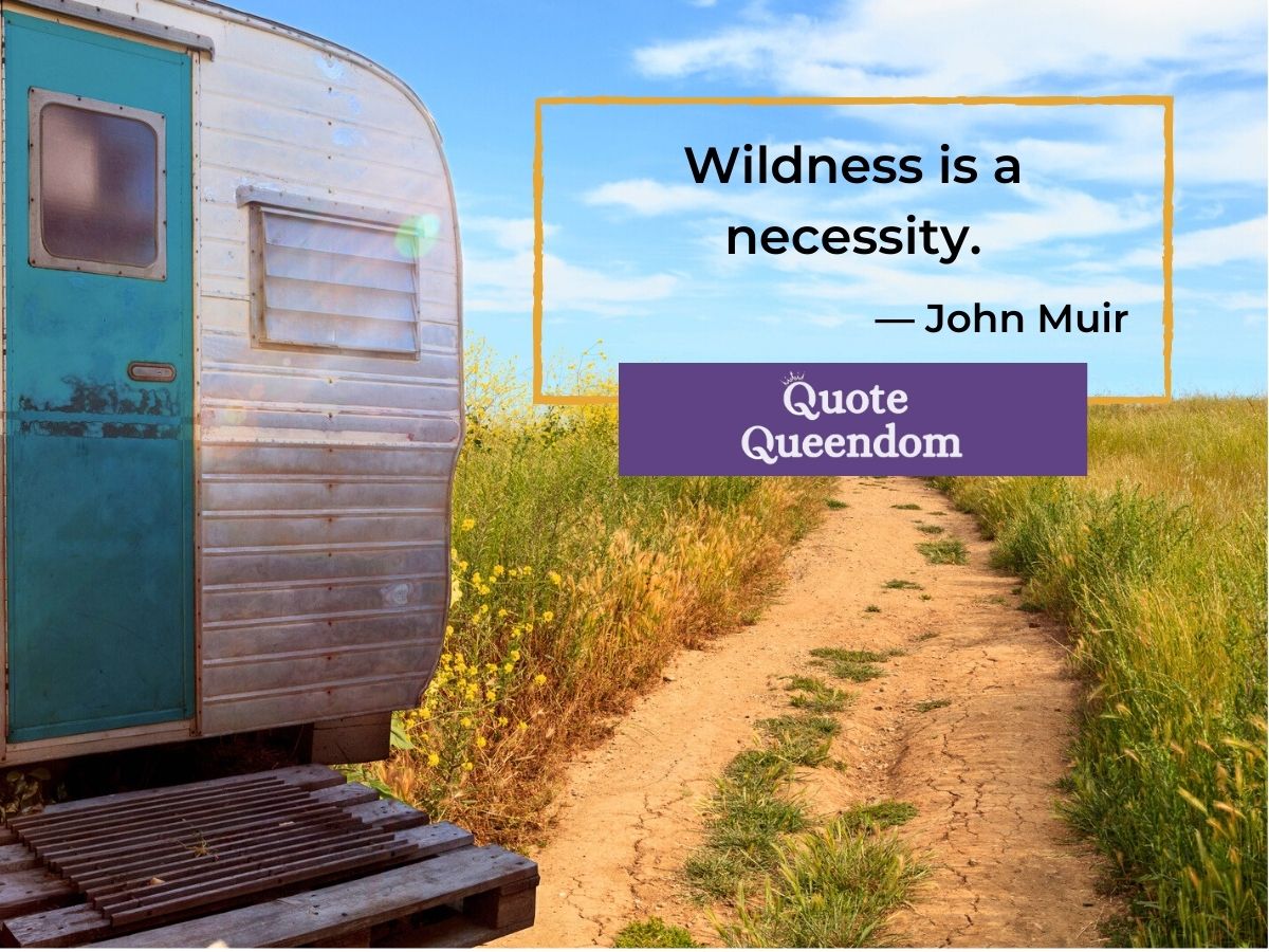 Wilderness is a necessity - john murray quote.