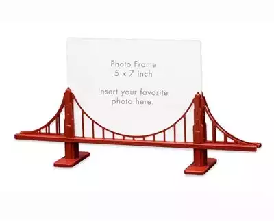 5 x7 Picture Frame Golden Gate Bridge Model 3D F