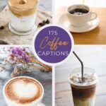 A collage of coffee captions with the words'coffee captions'.