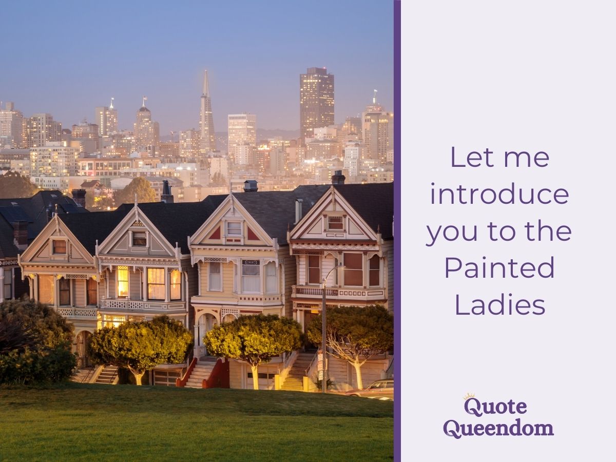 A row of San Francisco's most famous Victorian homes known as the Painted Ladies.