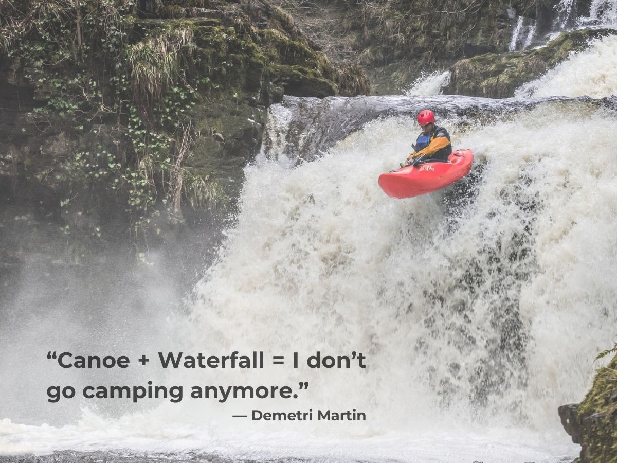 Funny waterfall quote by Demetri Martin.