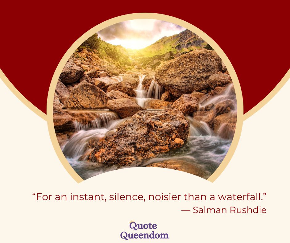 Waterfall Quote by Salman Rushdie